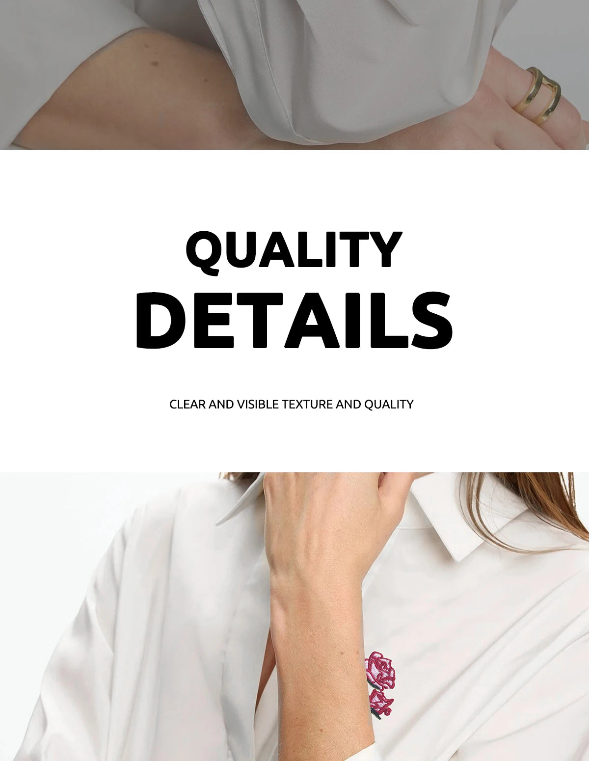 New Women Shirts Casual Long Sleeve Blouse Embroidered Flowers Elegant Lapel Loose Shirt Spring Summer Solid Office Lady Tops — image 14