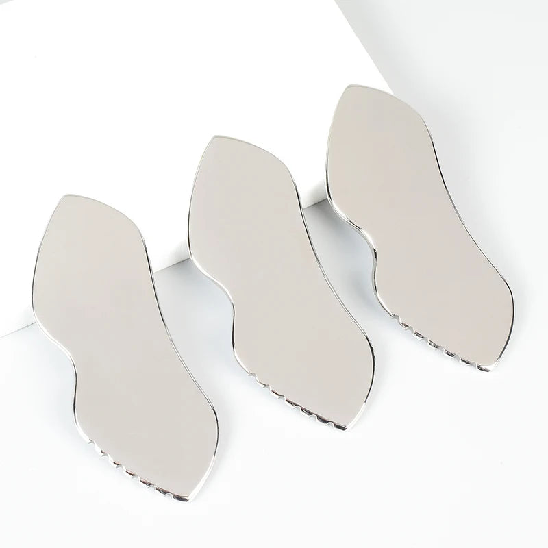 Stainless Gua Sha Tools Steel Scraping Massage Tool Facial Massage Tools for Relaxing Soft Tissue, Reduce Head, Neck, Back Pain — image 10