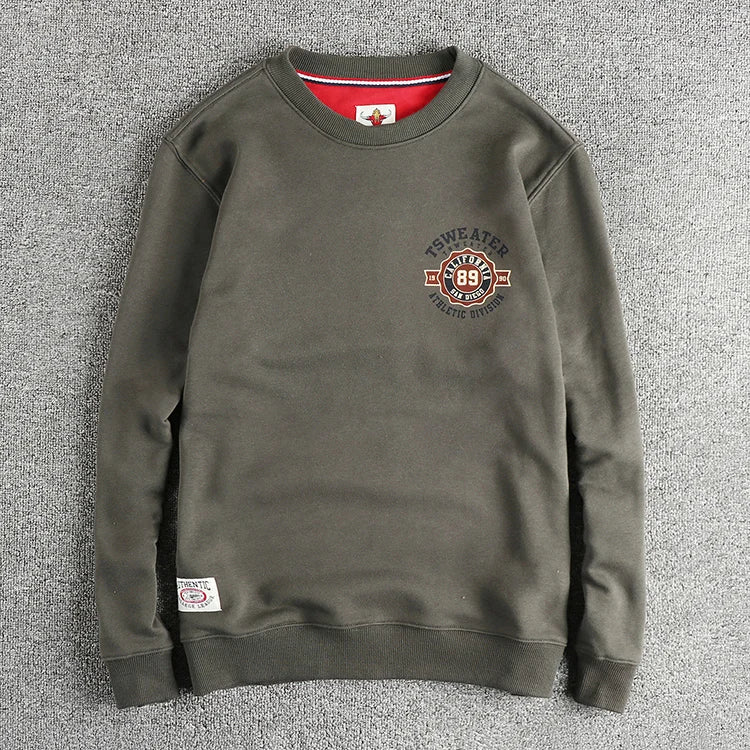 Men's hoodie autumn Hong Kong style casual design sense of printed round neck pullover fashion youth top long sleeves all match — image 15