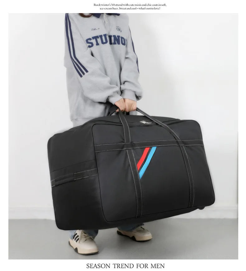 Large Capacity Trolley Bags with Wheels Foldable Luggage Wheeled Bag Travel Suitcase Waterproof Handbag Weekend Rolling Luggage — image 19
