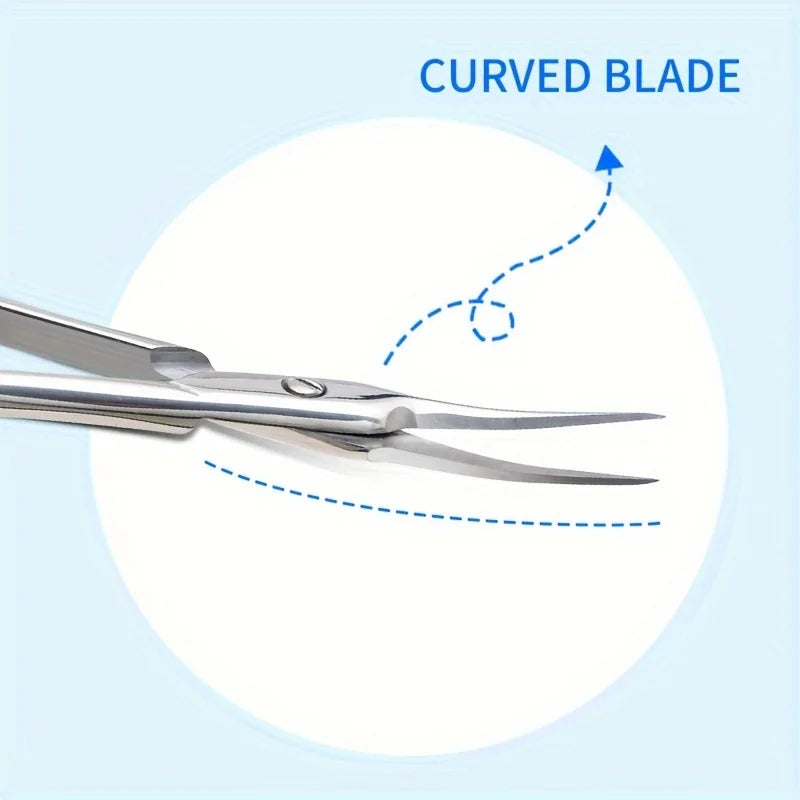 Nail Scissors Tools, Beauty Scissors, Eyebrow Scissors, Russian Front Dead Skin Scissors, Professional Dead Skin Scissors — image 2