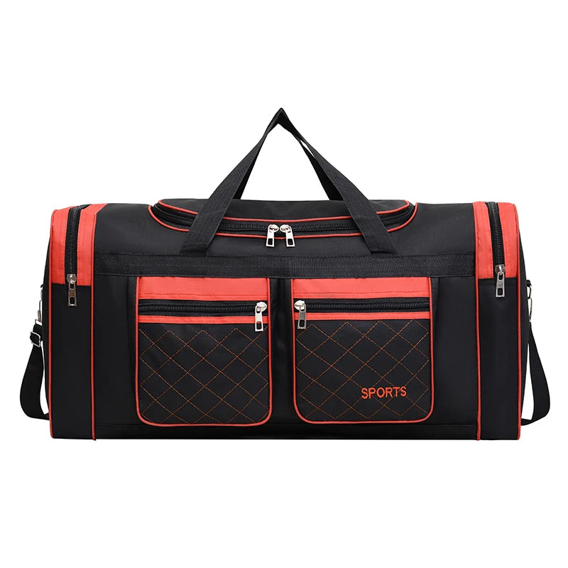 Men's Large Capacity Luggage Bag - Multi Pocket Travel Bag with Zipper Closure, Foldable Design, Ideal for Vacation and Sports E — image 7