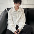 Men's Satin Shirt with Embellished Collar — image 4