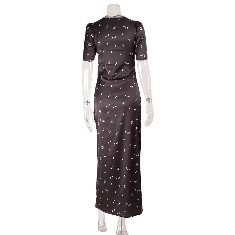 women's casual dresses Fashion Sexy Printed Dresses Women Streetwear Short Sleeves Slim lace Vestido Female платье женское — image 9