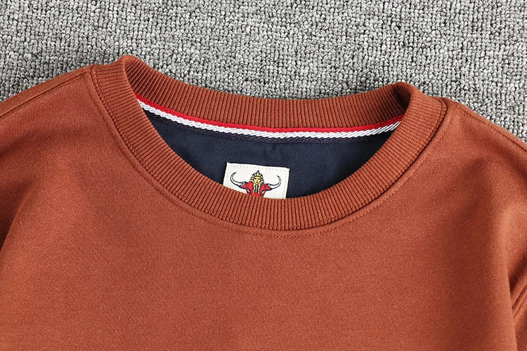 Men's hoodie autumn Hong Kong style casual design sense of printed round neck pullover fashion youth top long sleeves all match — image 18