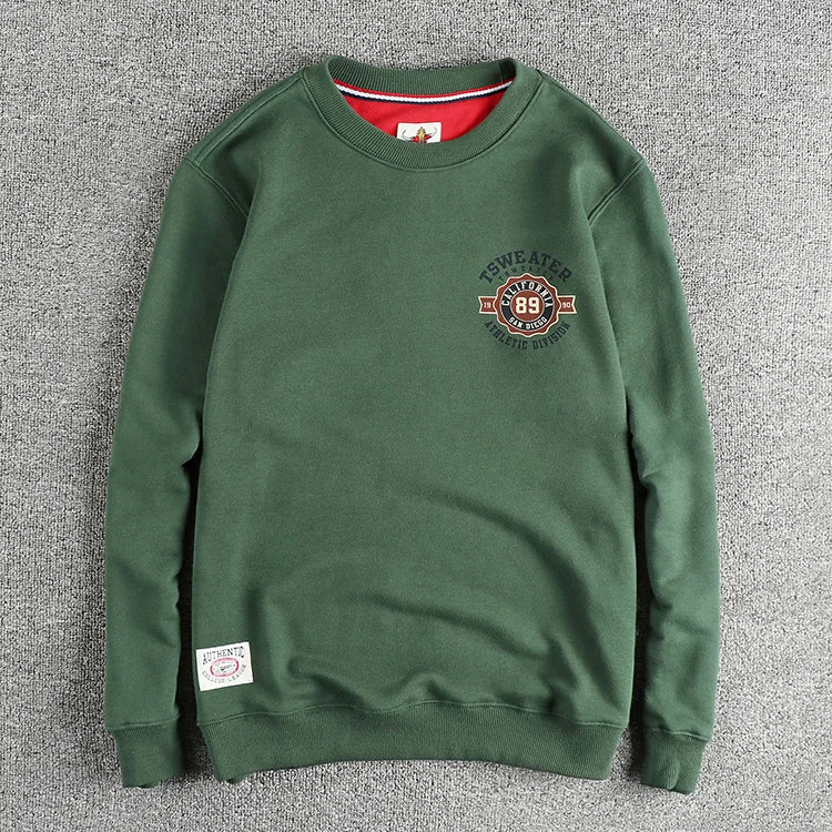 Men's hoodie autumn Hong Kong style casual design sense of printed round neck pullover fashion youth top long sleeves all match — image 13