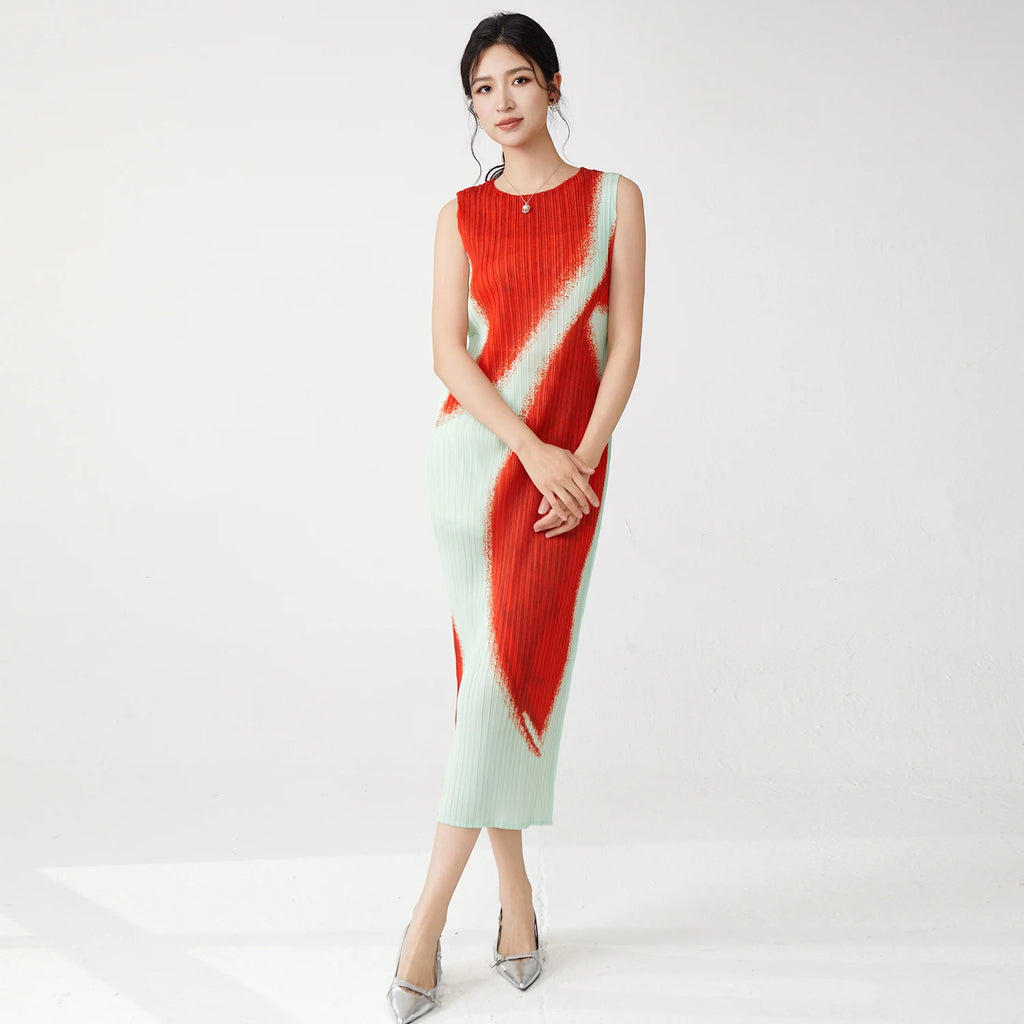 Women Clothing Wholesale Summer Ladies Fashion Dresses High Quality Stretch Sleeveless Dresses — image 3
