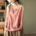 Plus Size Women's Summer Elegant Solid Color Women's Clothing Cotton Linen Breathable Comfortable Office Lady — image 2
