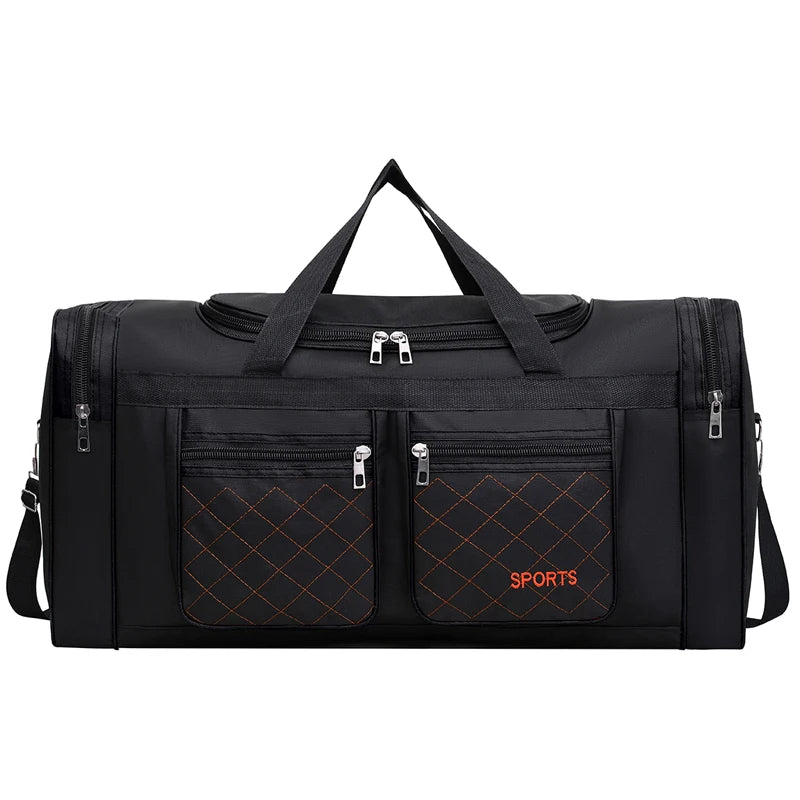 Men's Large Capacity Luggage Bag - Multi Pocket Travel Bag with Zipper Closure, Foldable Design, Ideal for Vacation and Sports E — image 1