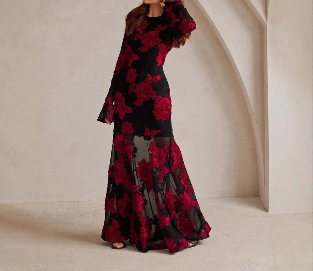 Elegant Dress Dress for Women 2025 Spring Collection Waist V-neck Jacquard Embroidered Dress — image 12