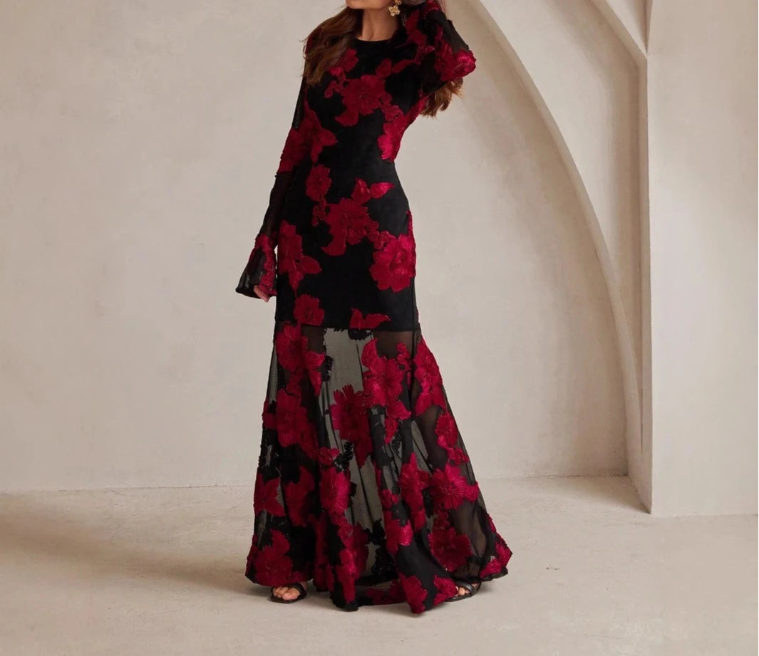 Elegant Dress Dress for Women 2025 Spring Collection Waist V-neck Jacquard Embroidered Dress — image 12