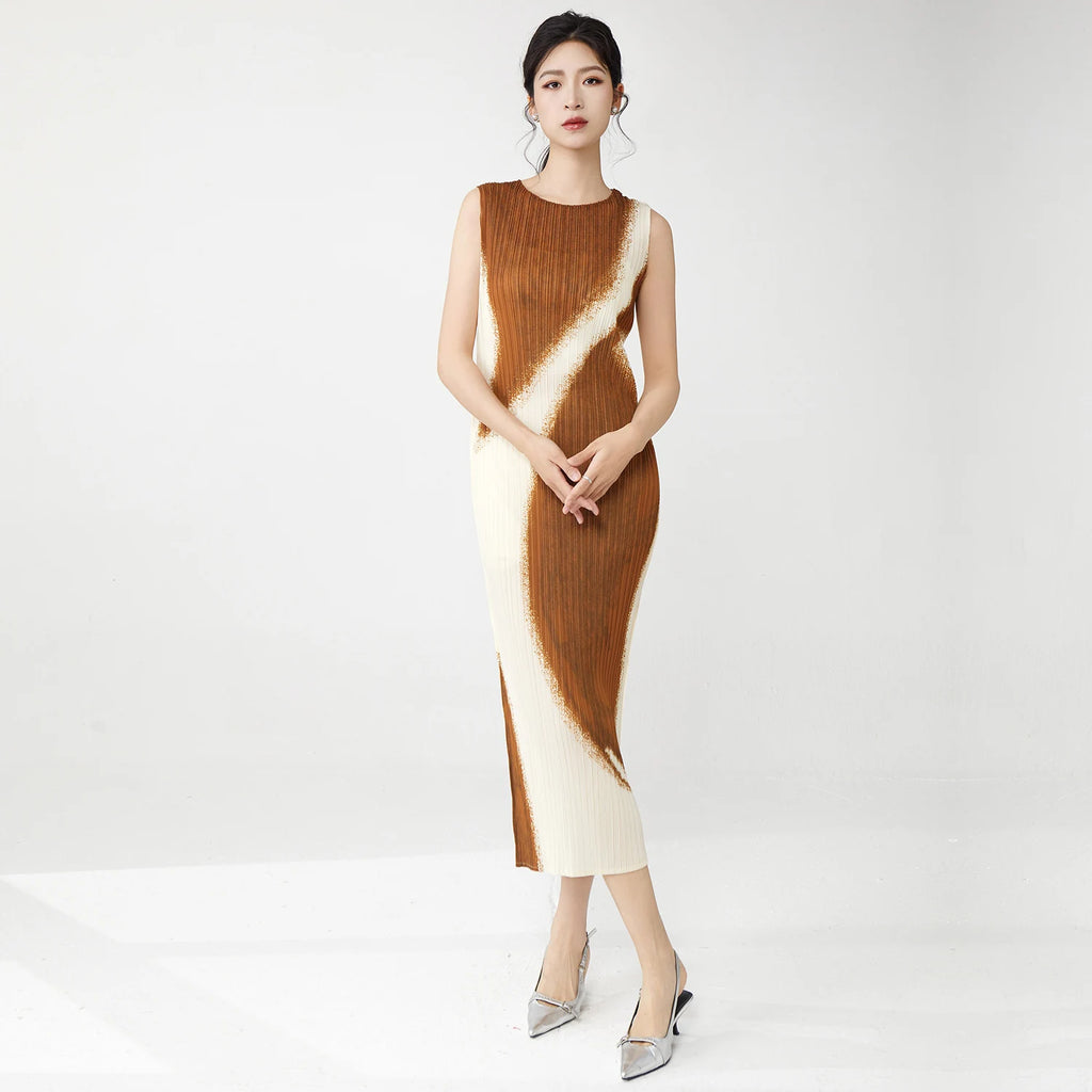 Women Clothing Wholesale Summer Ladies Fashion Dresses High Quality Stretch Sleeveless Dresses — image 2