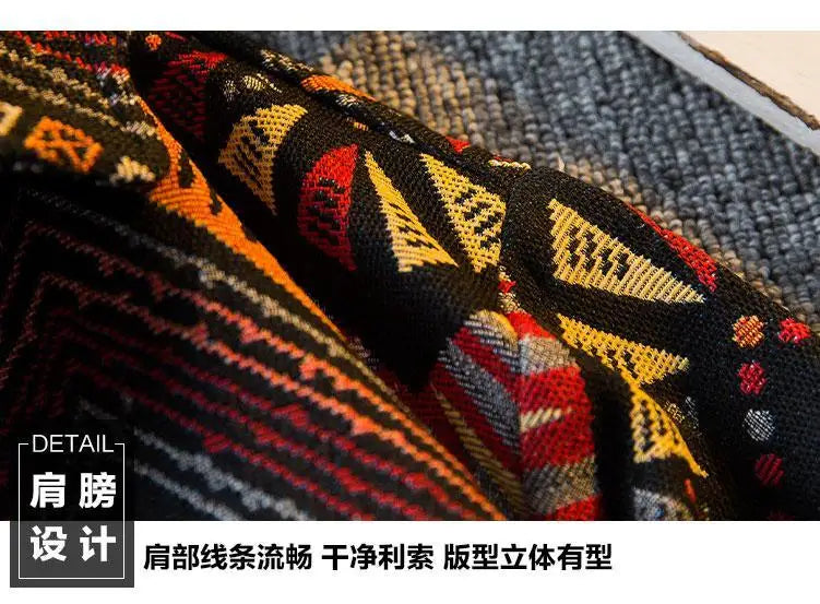 Men's high-density woven shirt men's high-end retro ethnic style long sleeved shirt trendy clothing jacket men clothing shirt — image 19
