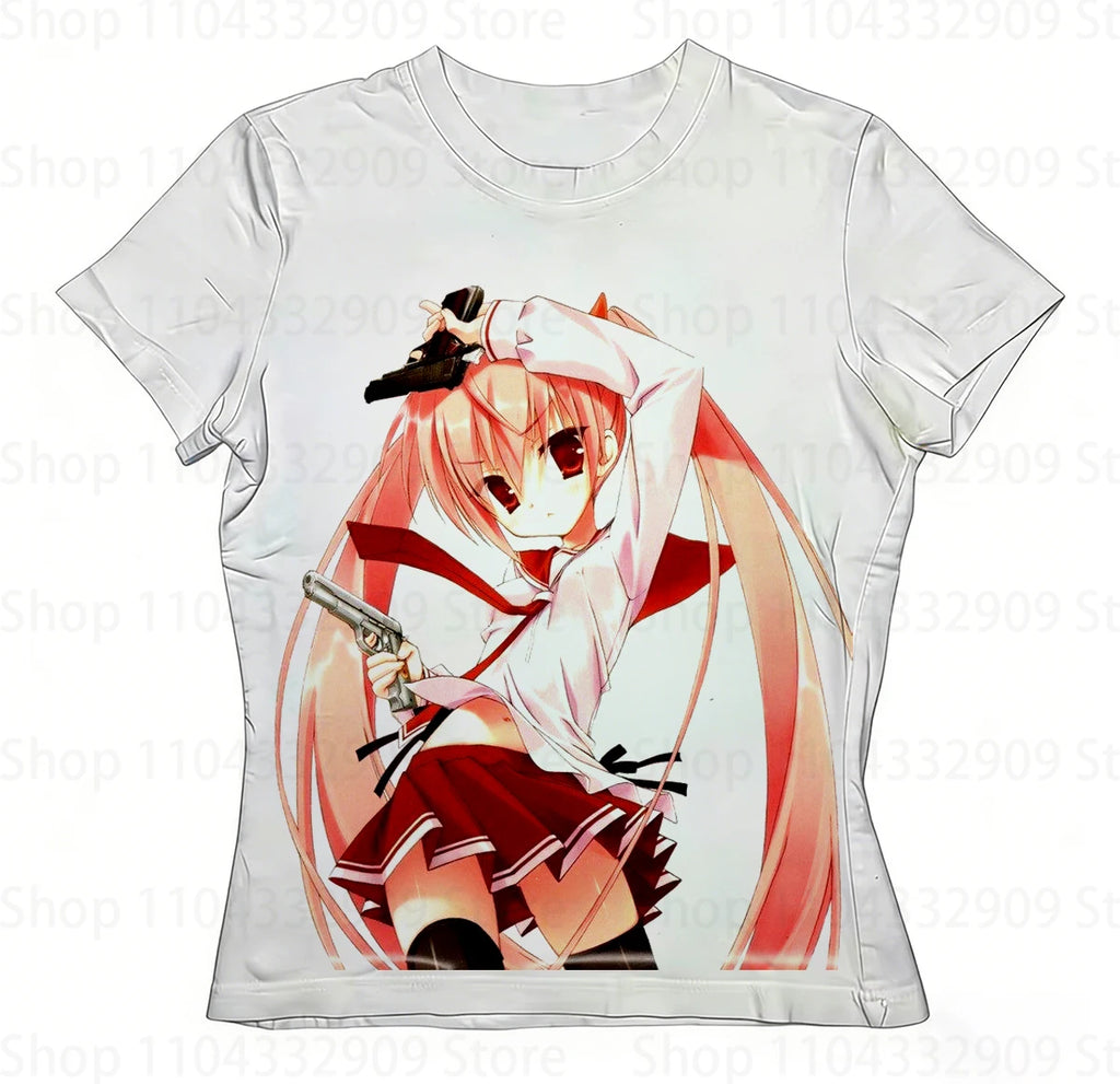Woman T-shirts Spring 2026 Woman Aesthetic Clothing 90s Vintage Clothes for Women Top Y2k Kitty Trashy Y2k 2000s Tops Kawaii Emo — image 1