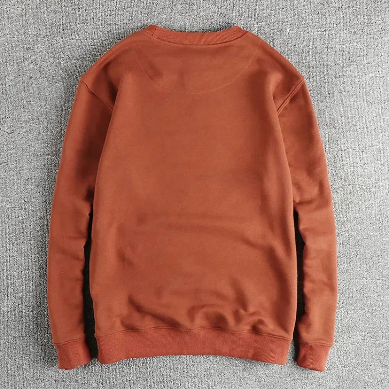 Men's hoodie autumn Hong Kong style casual design sense of printed round neck pullover fashion youth top long sleeves all match — image 4