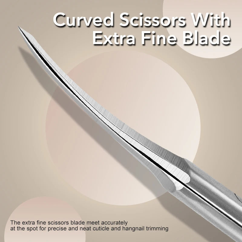 1Pcs Extra Fine Curved Cuticle Scissors Multi Purpose Manicure Dead Skin Remover For Nails Art Tools Eyelashes Eyebrown Scissors — image 11