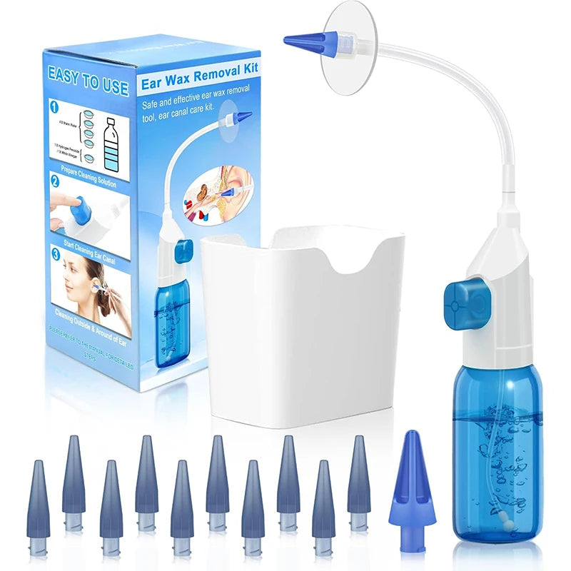 Ear Wax Removal Tool Manual Ear Irrigation Flushing Kit Ear Cleaner Full Set of Cleaning Tools and 30 Disposable Soft Ear Tips — image 7