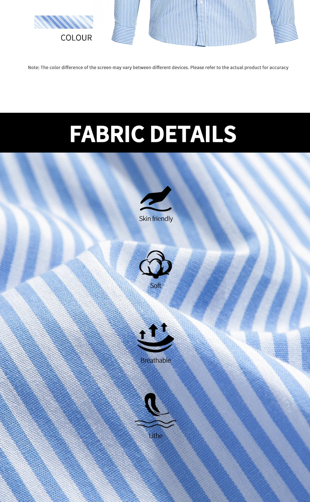 Men's Shirt New Versatile Commuting Casual Striped Design Men's Long Sleeved Shirt — image 9