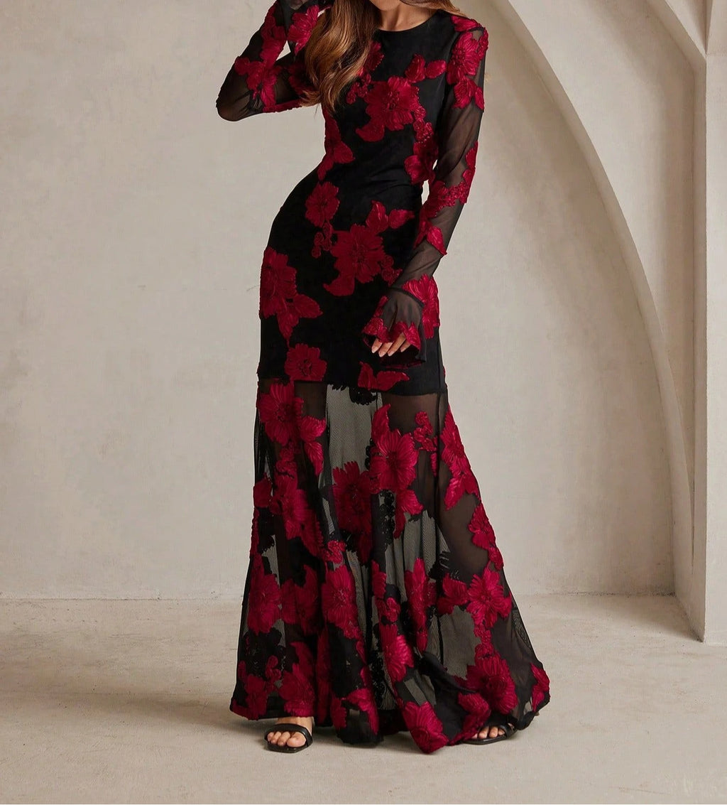 Elegant Dress Dress for Women 2025 Spring Collection Waist V-neck Jacquard Embroidered Dress — image 16