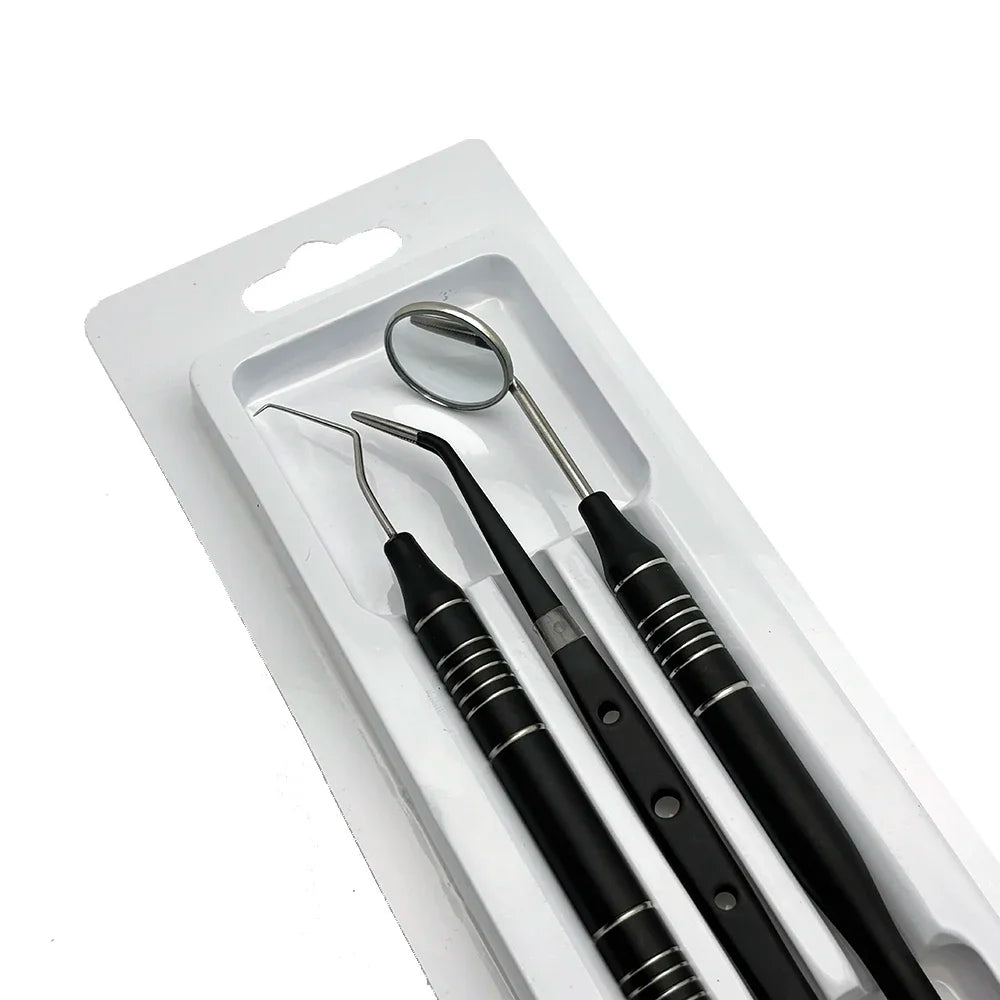 Kit Dental Mouth Mirror Tweezers Curve Probe Dentist Instrument Teeth Care Cleaning Dental Tools — image 5