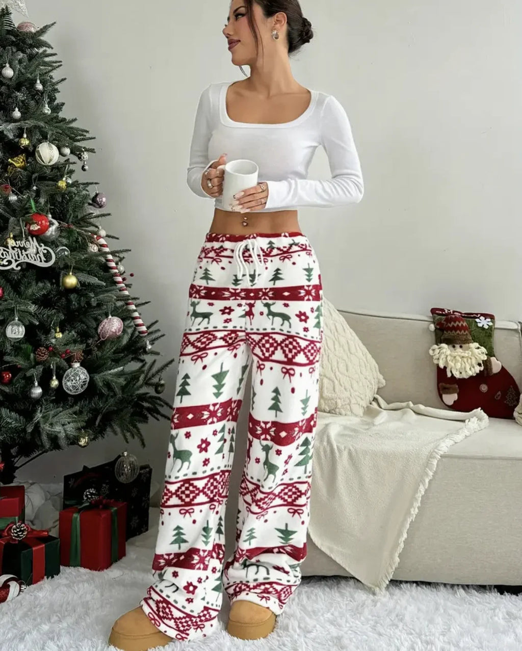Women's clothing elegant casual fashionable outdoor sports warm home, elastic autumn and winter long pants Women's clothing — image 5