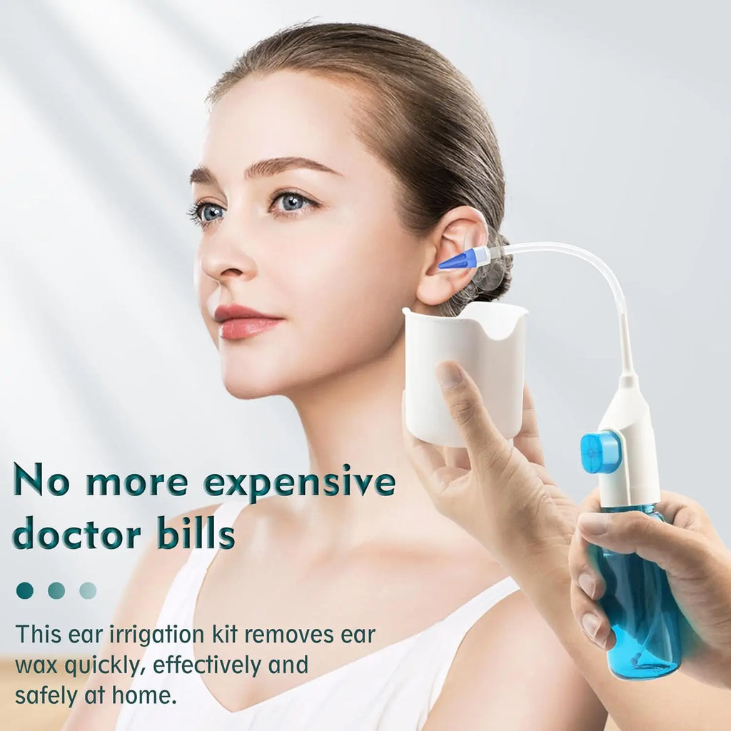 Ear Wax Removal Tool Manual Ear Irrigation Flushing Kit Ear Cleaner Full Set of Cleaning Tools and 30 Disposable Soft Ear Tips — image 2