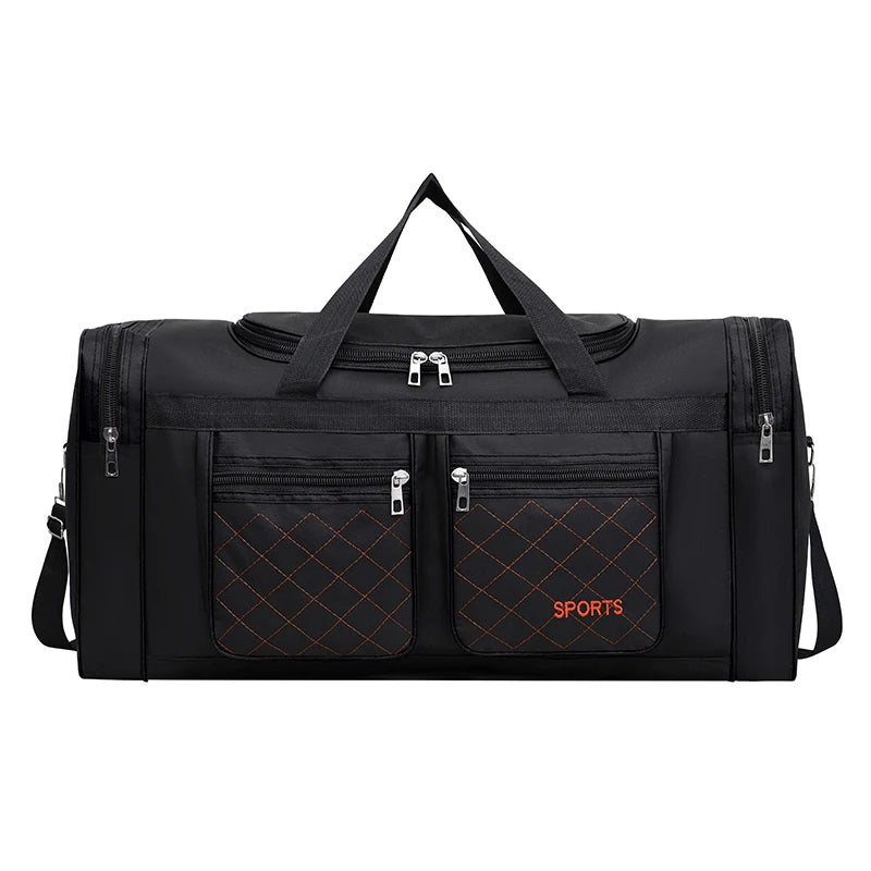 Men's Large Capacity Luggage Bag - Multi Pocket Travel Bag with Zipper Closure, Foldable Design, Ideal for Vacation and Sports E — image 8