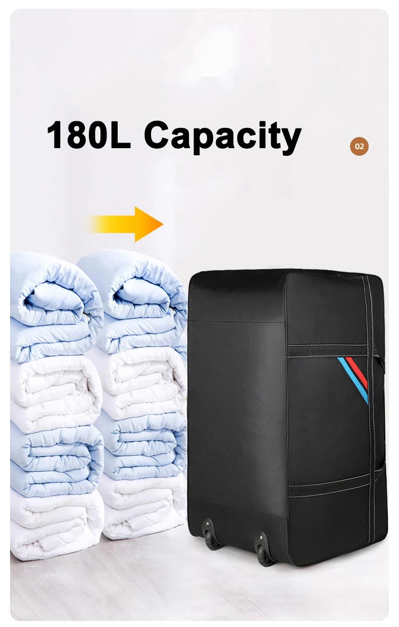 Large Capacity Trolley Bags with Wheels Foldable Luggage Wheeled Bag Travel Suitcase Waterproof Handbag Weekend Rolling Luggage — image 10
