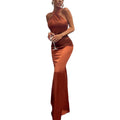 Women Long Dress Cross Halter Backless Ball Gown Cocktail Party Evening Dresses Sleeveless Summer Dress — image 7