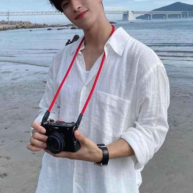 Men's Shirt Premium Thin White Loose Breathable Shirt Loose Long Sleeve Sun Protection Tees Lightweight Vacation Pockets Shirts — image 2