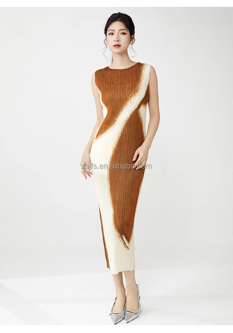 Women Clothing Wholesale Summer Ladies Fashion Dresses High Quality Stretch Sleeveless Dresses — image 14