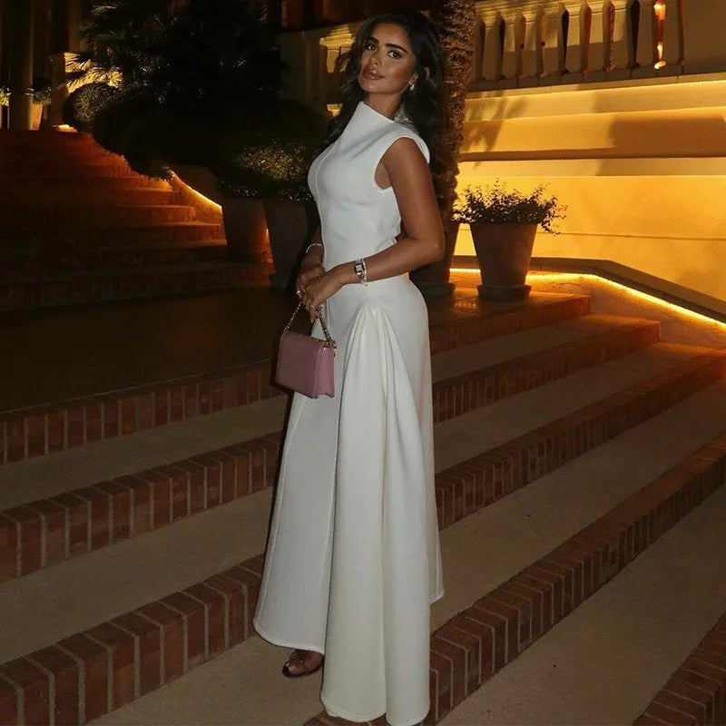 Evening Dress Dresses 2025 Woman Vestidos A-line Women's Clothing Solid Color Sleeveless Party Prom Banquet Temperament Elegant — image 2