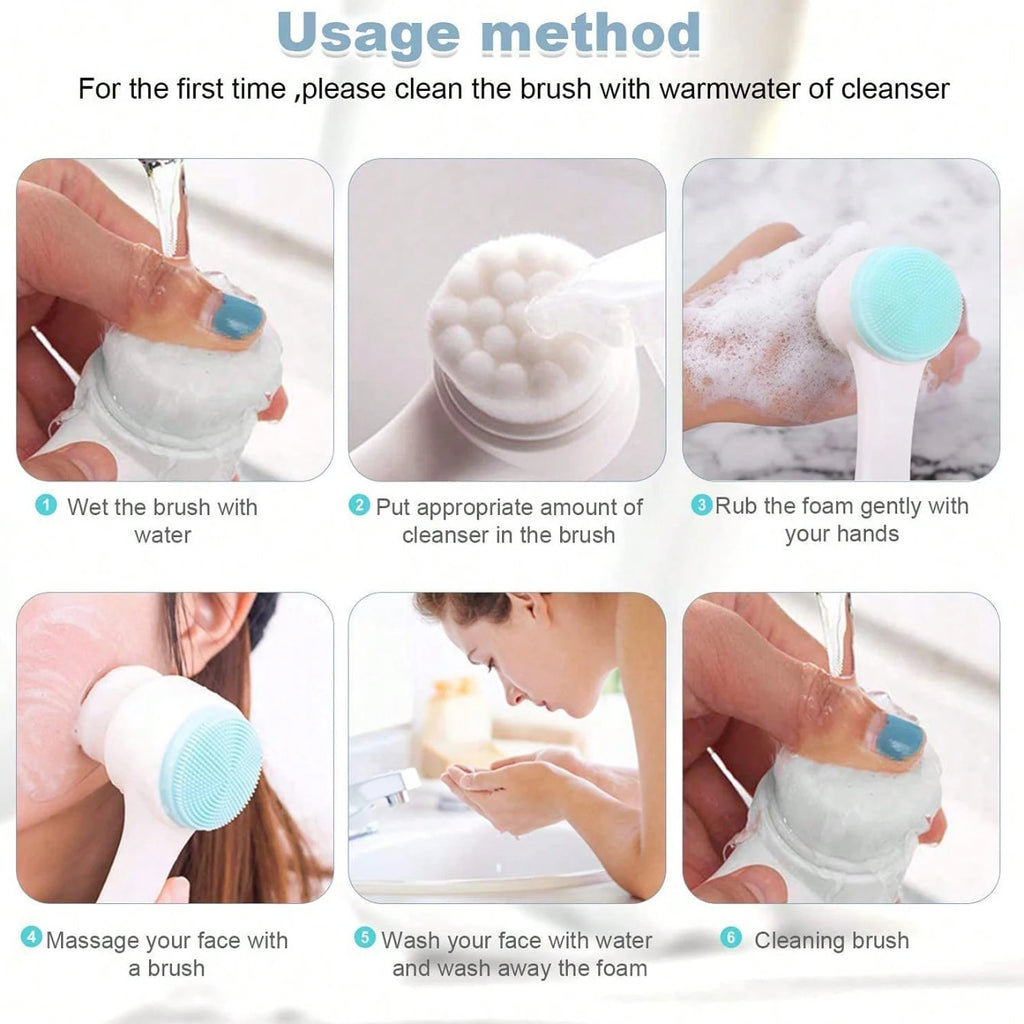 7-piece Home Skincare Set: Facial Cleansing Brush, Mask Sponge, Hair Band, Storage Bag, Multi-functional Beauty Tools — image 4