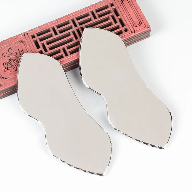 Stainless Gua Sha Tools Steel Scraping Massage Tool Facial Massage Tools for Relaxing Soft Tissue, Reduce Head, Neck, Back Pain — image 15