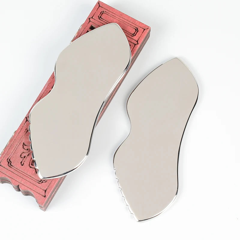 Stainless Gua Sha Tools Steel Scraping Massage Tool Facial Massage Tools for Relaxing Soft Tissue, Reduce Head, Neck, Back Pain — image 16