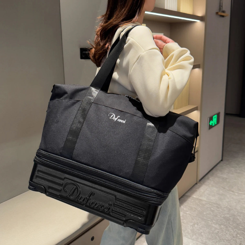 Luggage Bag with Wheels, Travel Bag with Universal Wheels, Foldable Suitcase, Lightweight Trolley Bag, Large Capacity Hand-Pulled Backpack for Going Abroad and Returning Home — image 3