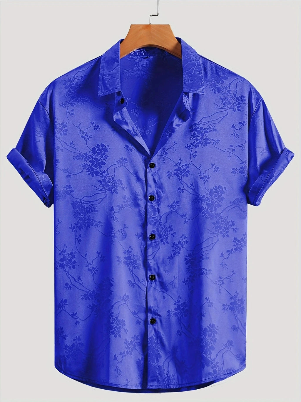 Men's Embroidered Shirt  Short Sleeve Shirt Casual Summer Beach Button Down Shirts — image 16